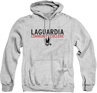 LOGOVISION LaGuardia Community College Official Stacked Unisex Adult Pull-Over Hoodie