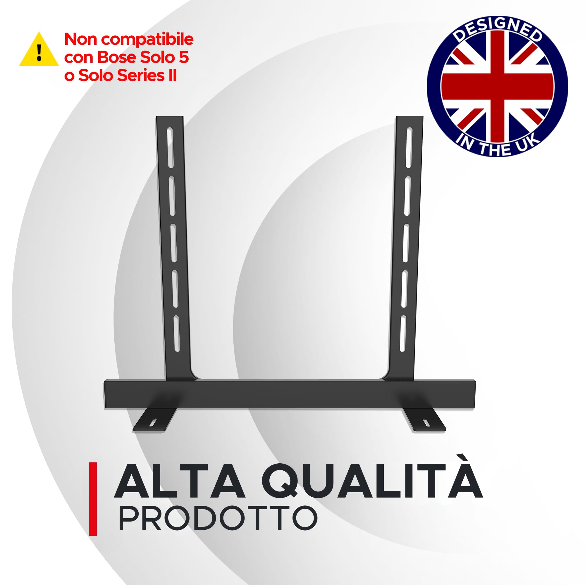Supporto universale sotto la TV, Compatibile con Bose Smart Soundbar 300/500/550/600/700/900 Lifestyle Ultra, TV Speaker, Smart Ultra, Invisibile una volta montato, Facile da installare, Nero