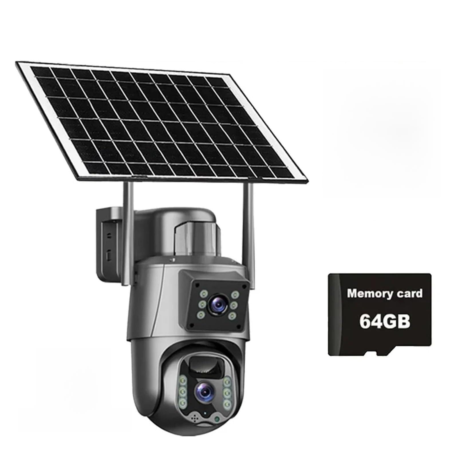 Cámara solar 4G sin cables para vigilar zonas sin luz ni internet con doble lente IP