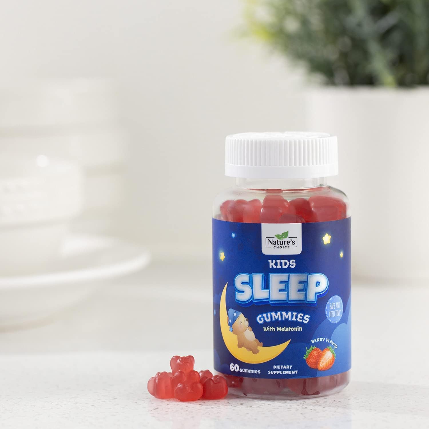 Kids Sleep Gummies Supplement with Melatonin 2mg, Natural Fast Acting Sleep Support Supplement Melatonin Gummy for Children