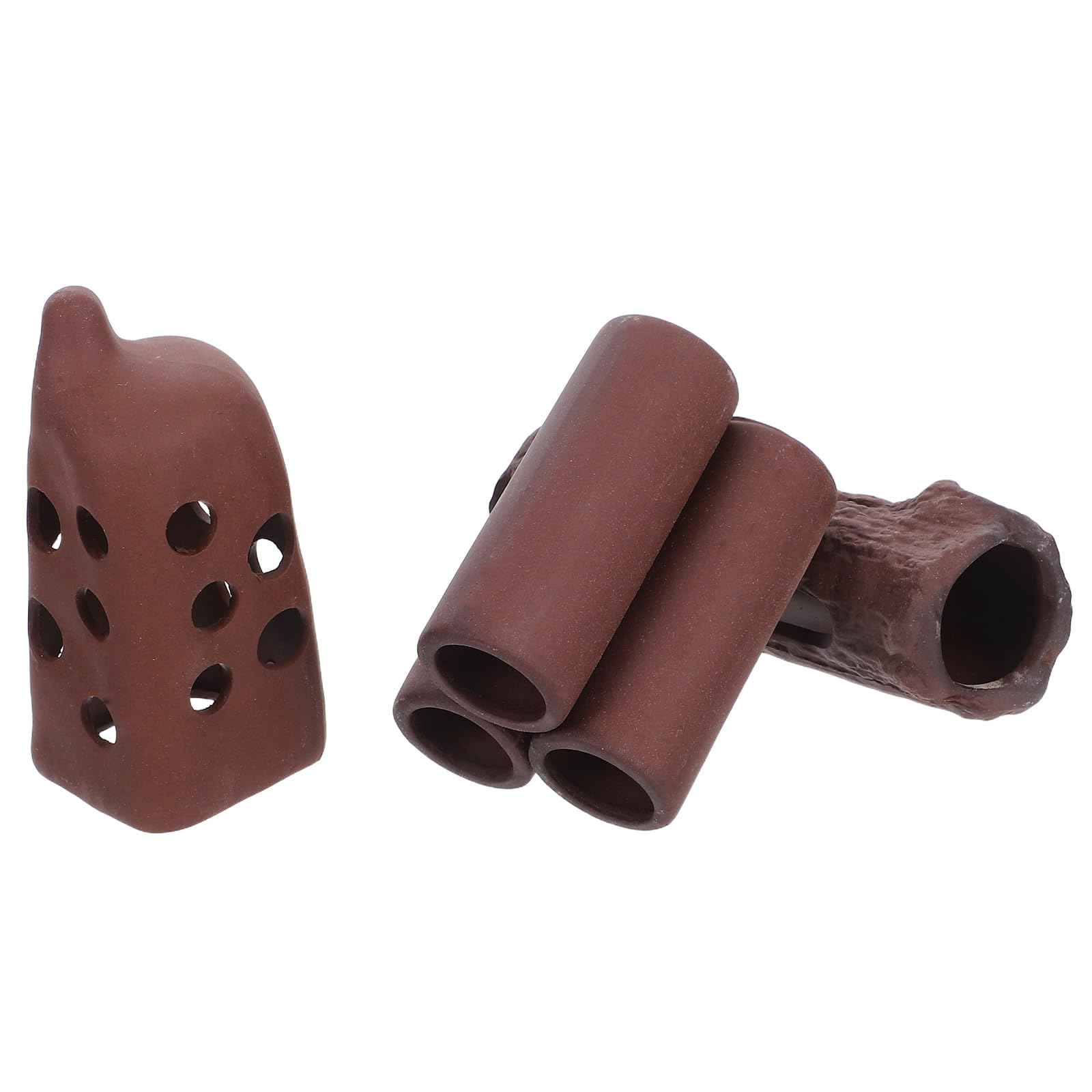 GANAZONO 3pcs Ceramic Fish Tank Decoration Hideout Cave Aquarium Accessories Betta Fish Shrimp Shelter Breeding Ceramic Pot Small