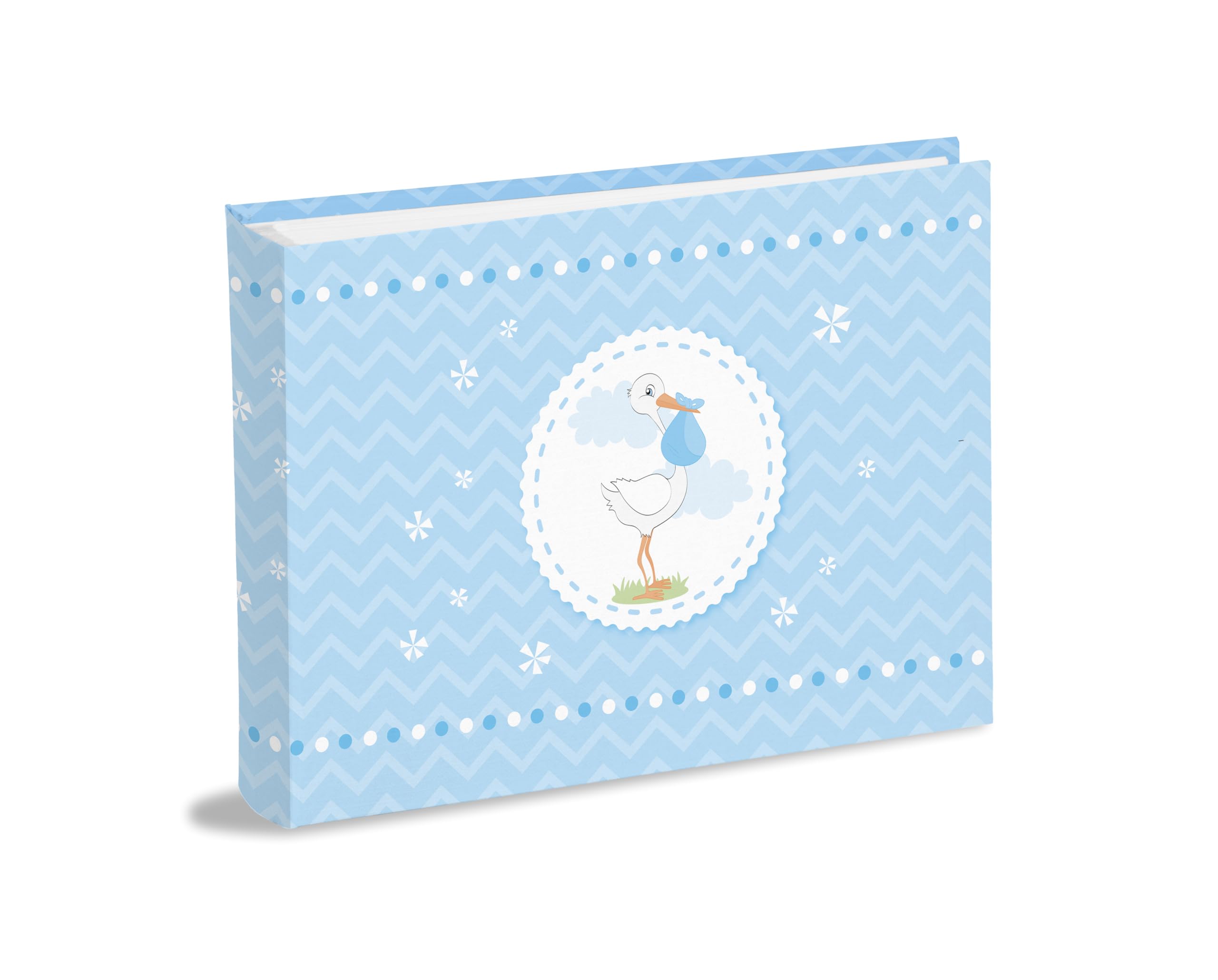 Album 20 x 16 cm with 30 White Sheets (60 Pages) in Thick and Durable Cardboard Intervaled with Pergamino Cover in Printed and Laminated Paper