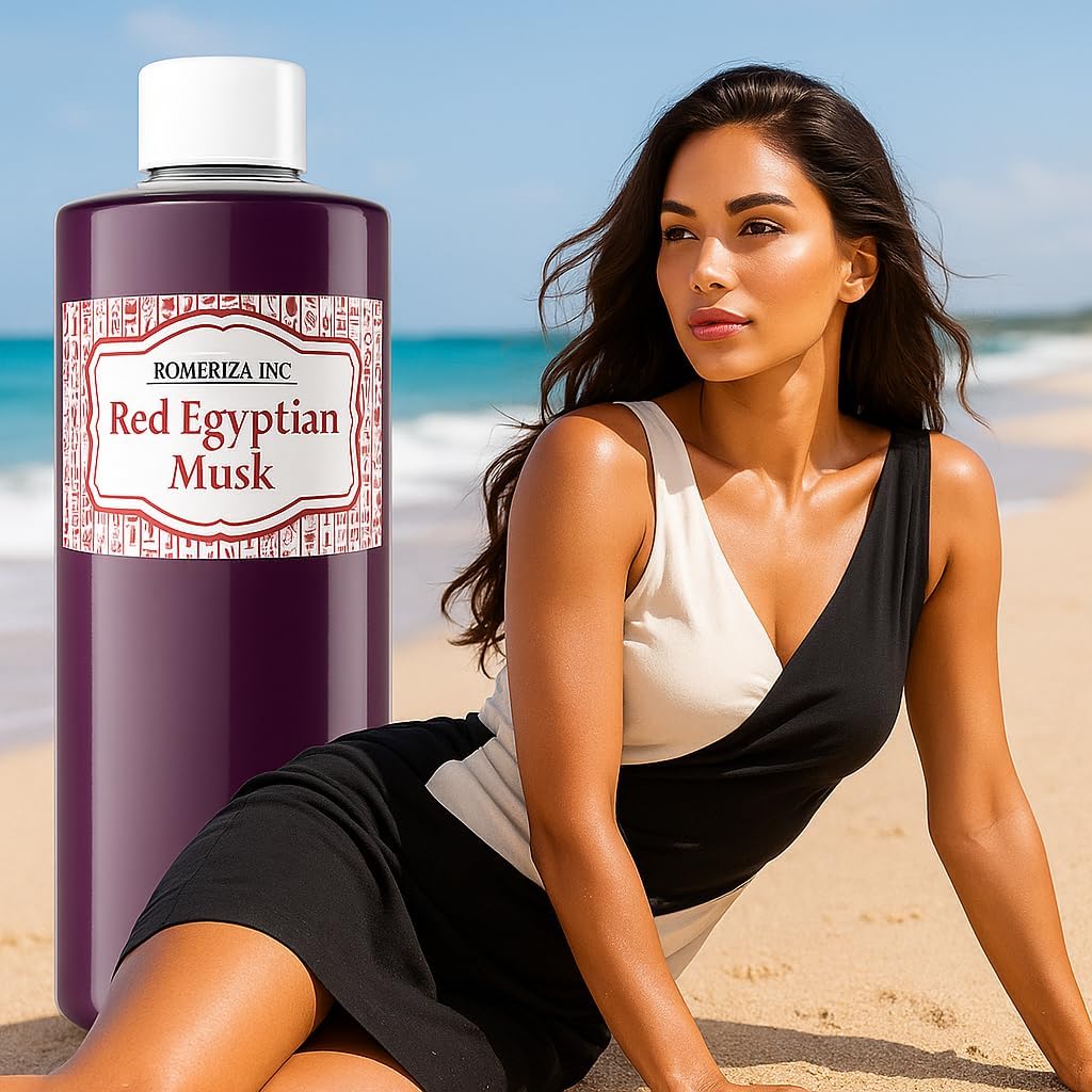 4 Fl Oz Red Egyptian Musk Fragrance Oil for Men & Women, Scented Perfume Oils - Essential Oils for Soap Candle Making Scents, Home Care & Daily Use