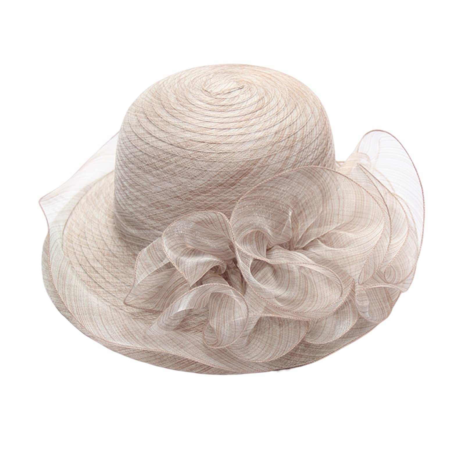 Diogeynu Derby Hat For Women Organza Tea Party Women Fascinator Fascinator Wedding Bowlers SunHat Organza Tea Party Hat