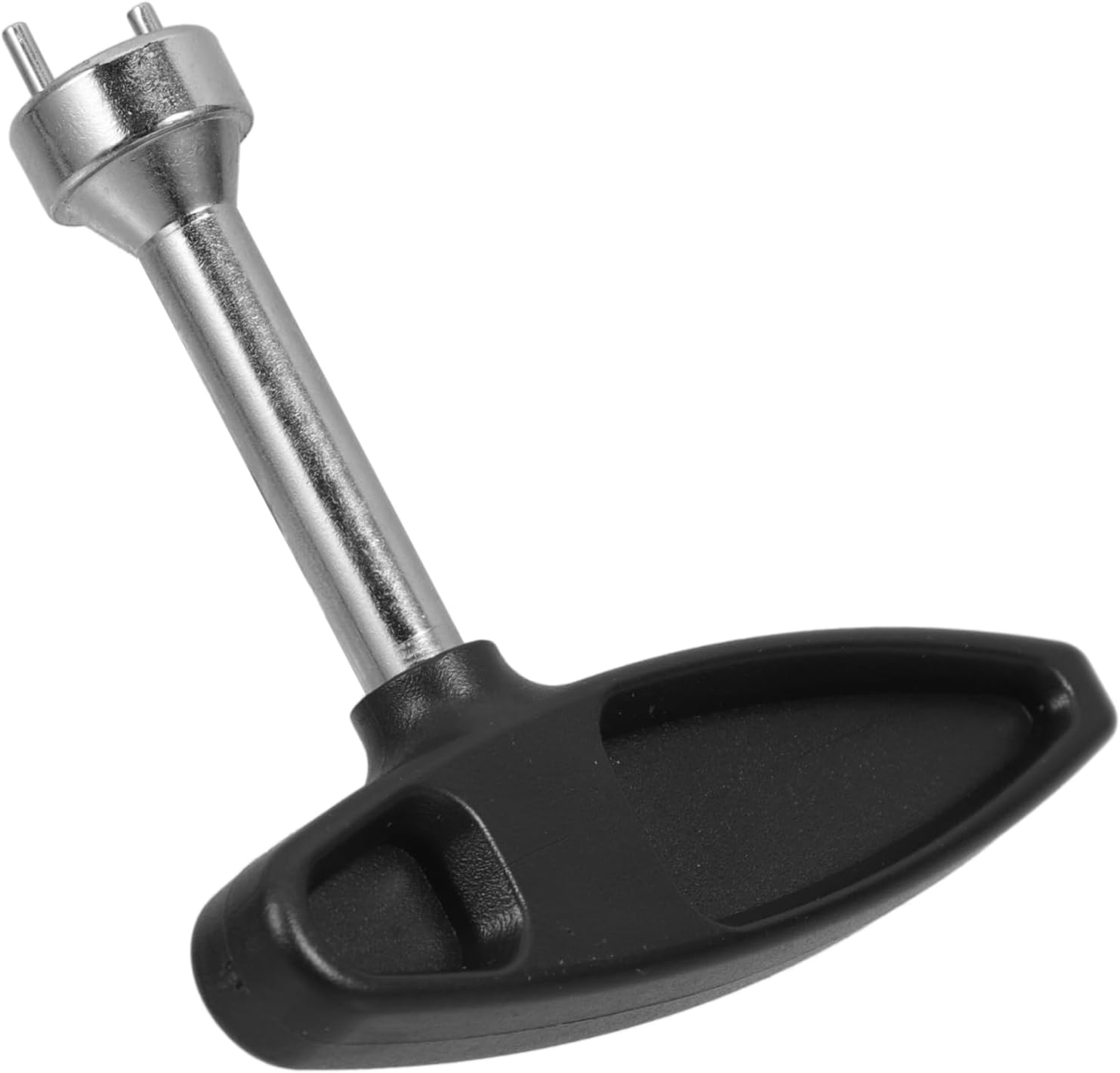 Golf Shoe Spike Wrench with Long Pegs, Plastic Handle, Stainless Steel | Black Textured Grip, Removes Spikes and Adjusts Cleats, for Golfers, Compact Gear Accessory