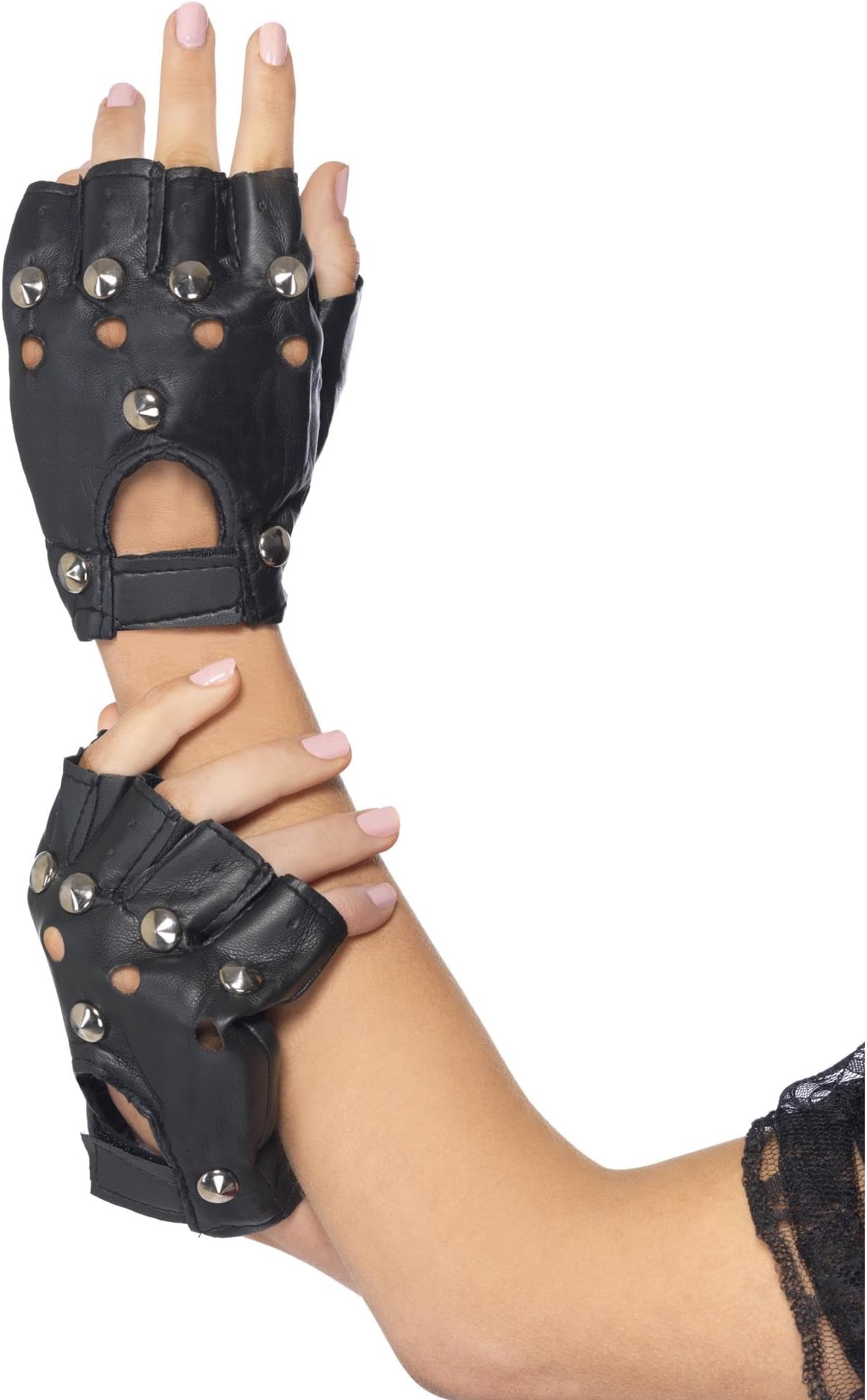 Smiffys Punk Gloves, One Size