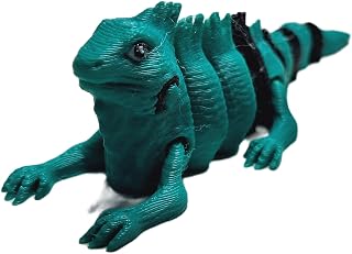 Fleximech Cute Baby Iguana Articulated 3D Printed 3.5" Baby Lizard Desk Decor Toy