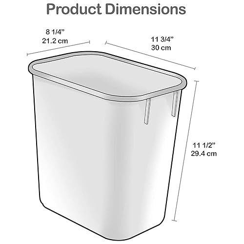 Miniatura 9 de Acrimet Cubo de basura para reciclaje y residuos, 3.25 galones, 13 cuartos de galón, 12 litros (plástico) (verde y azul) (juego de 2)