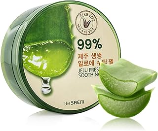 THESAEM Jeju Fresh Aloe Soothing Gel 10.1oz: 99% Pure Jeju Aloe Vera for Face, Body, Hair - Cooling Moisturizer for Sunburn, Dry Skin & Irritation