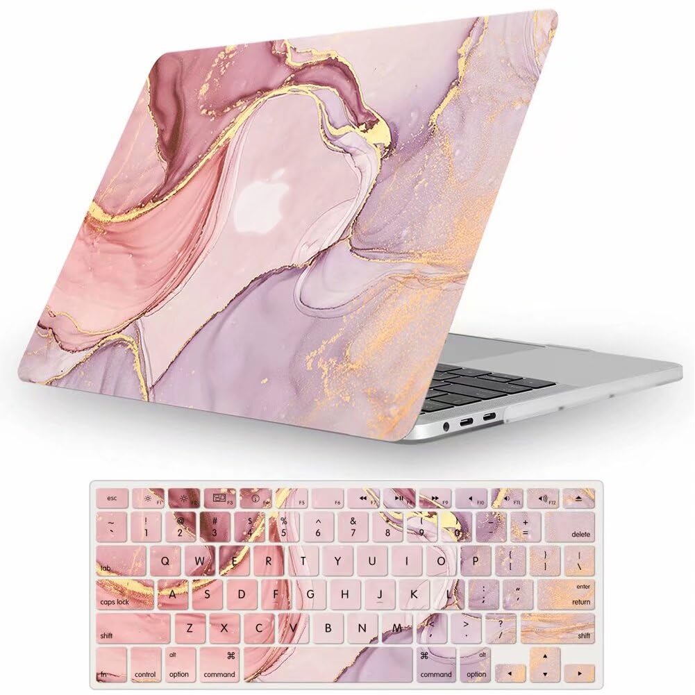 Coque MacBook Air 13.6 anti-rayures modèle A2681 marbre avec clavier - 8