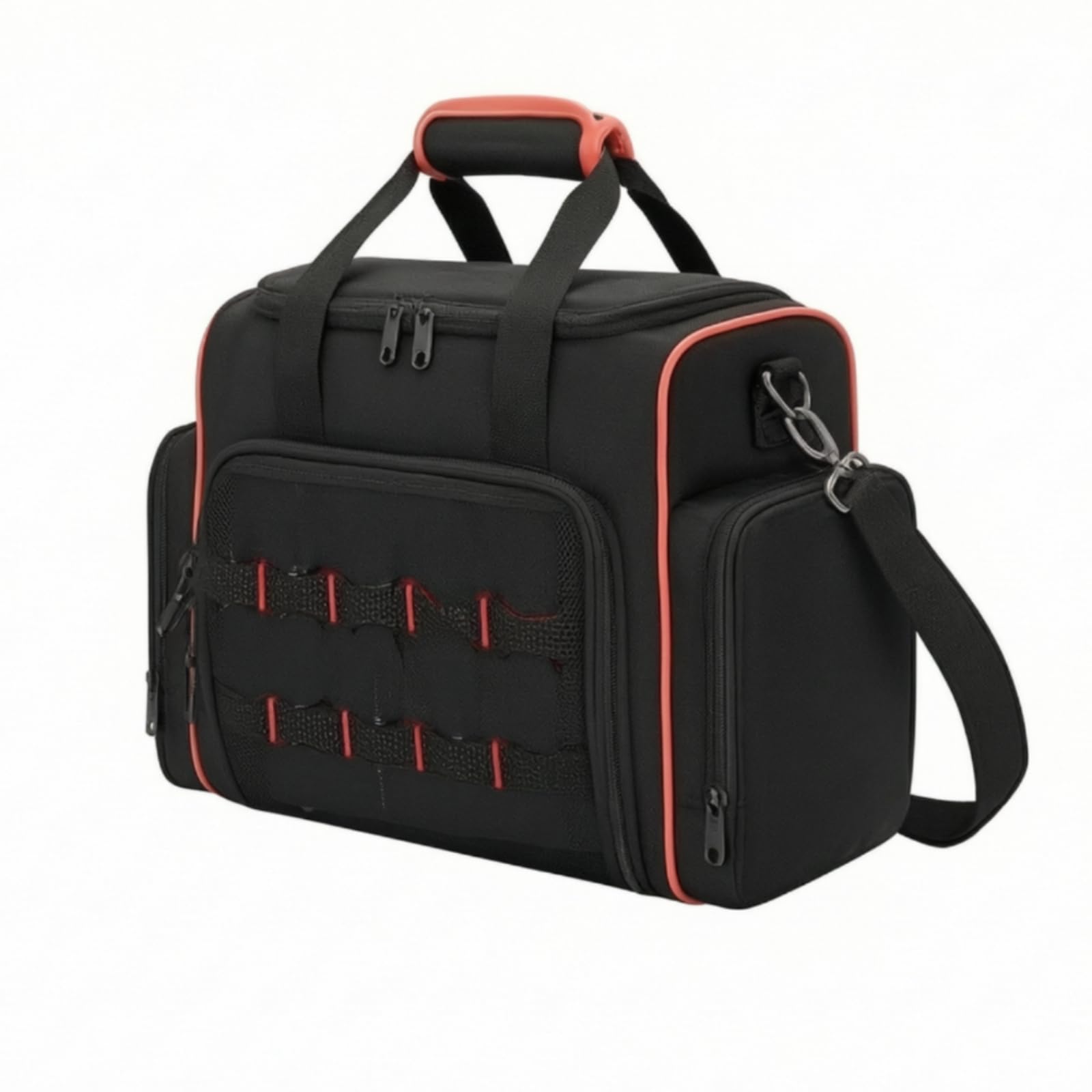 Bolsa Herramientas Tela Oxford con Múltiples Compartimentos Multibolsillos para Técnicos Móviles, Mantenimiento l Hogar