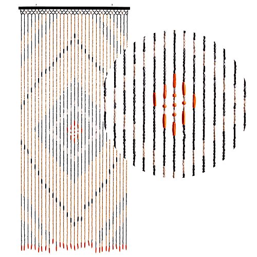 HAB & GUT -DV0151- Türvorhang Holz, BRAUN, 90 x 200 cm Bambus-Look Insektenschutz