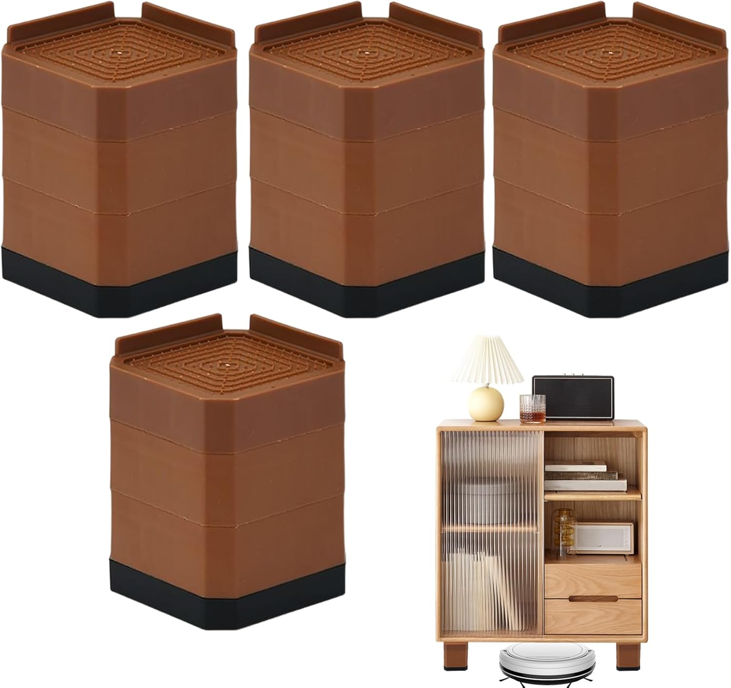 Couch Risers | Furniture Elevation Lifter Block | Chair Legs Elevation Rack | for Chair Refrigerator Washing Machine Home Dormitory Bed Couch Bookshelf Table