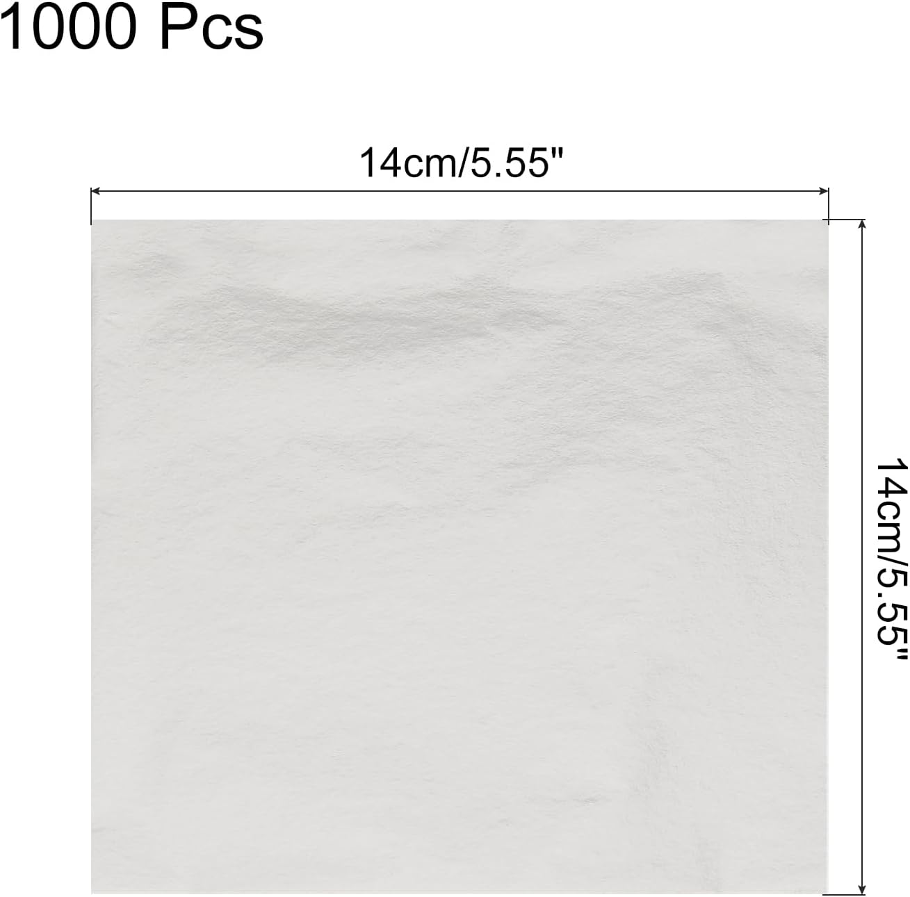MECCANIXITY 1000 Pcs Gold Leaf Sheets 5.5" x 5.5" Imitation Gold Foil Sheets for Crafts,Picture Frames,Sculpture,Nails and DIY Arts Decoration,Silver