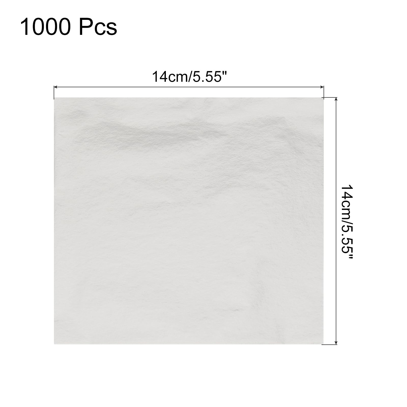 QUARKZMAN 1000 Feuilles De Feuille D'or Imitation 14cm x 14cm Argent