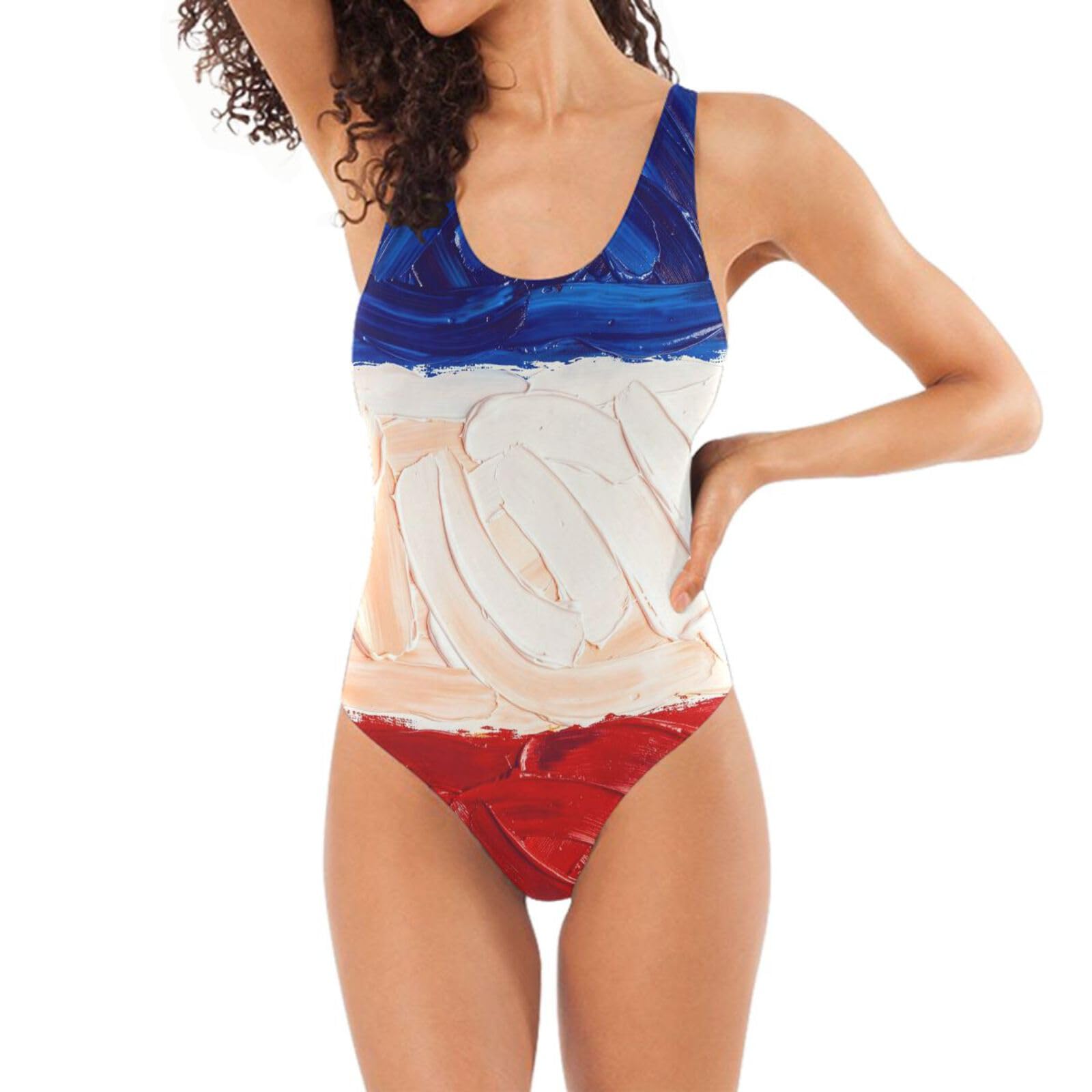 Maillots de bain pour femme drapeau tricolore de qualité supérieure