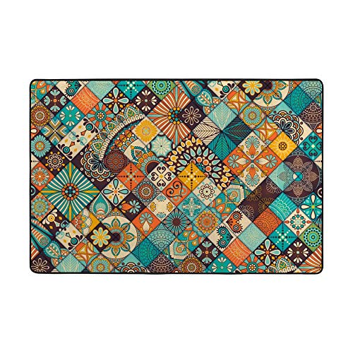Tapis pour chambre à coucher et salon Ruchen grand format 183x121 cm chaleureux