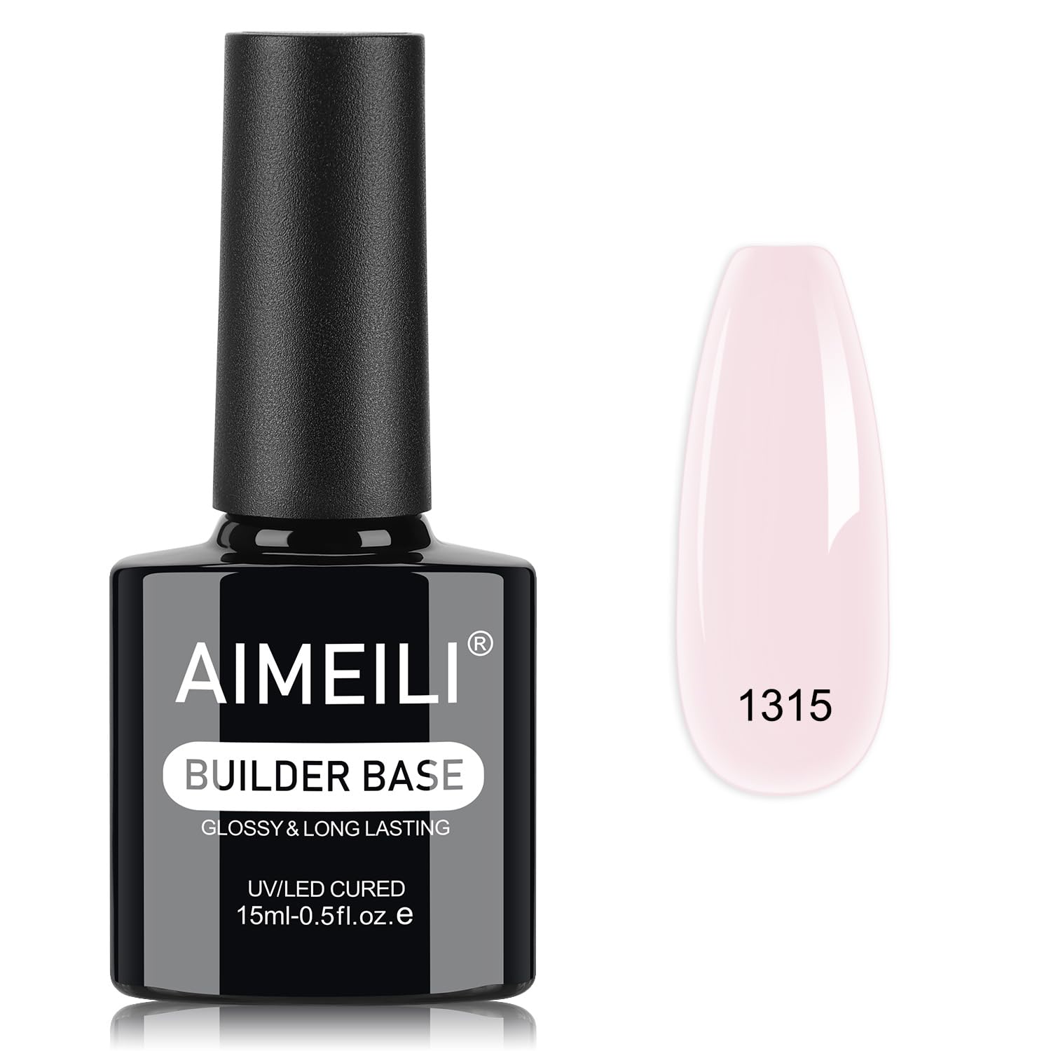 AIMEILI Builder Base Nail Gel Polish 15ml for Nail Extensions, Hema Free, Cruelty Free, Vegan, Nail Enhancement Building Gel for Natural Nails, Beginner & DIY Salon Manicure - BD1315