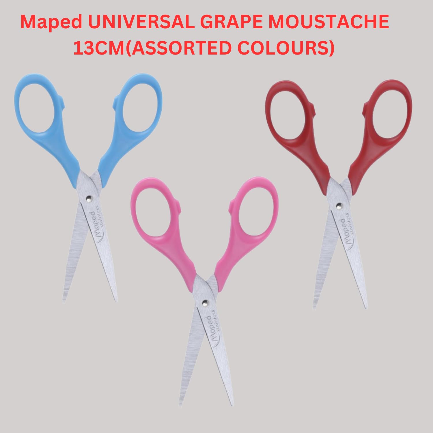 Maped Scheren-Set – 2-teilig, Mehrzweckschere, Universalschere, 13 cm (blau) und essentielle weiche Schere 17 cm, super bequemer Griff, robuste Edelstahlschere