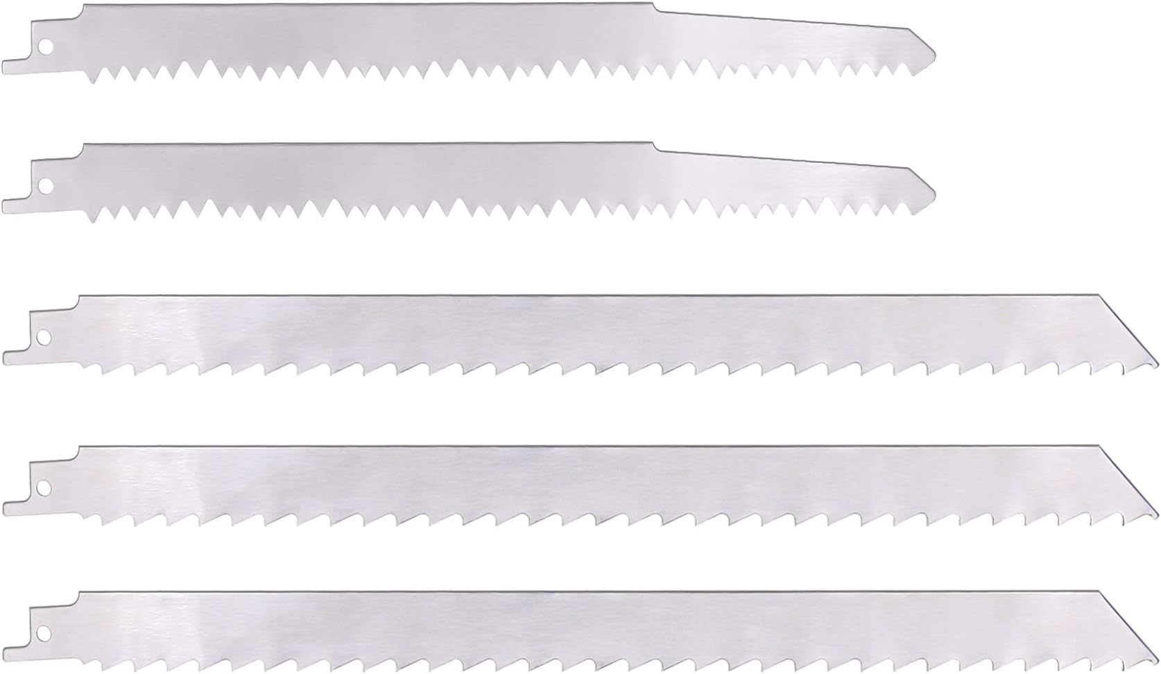 5 Pack Stainless Steel Reciprocating Saw Blades for Frozen Meat Bone Food Cutting Beef Turkey Wood Pruning Blades