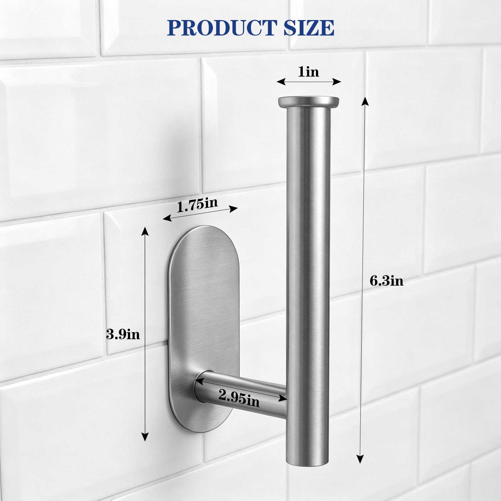 SetSail Adhesive Toilet Paper Holder Wall Mount Brushed Nickel, 2 Packs — Amazon image 2