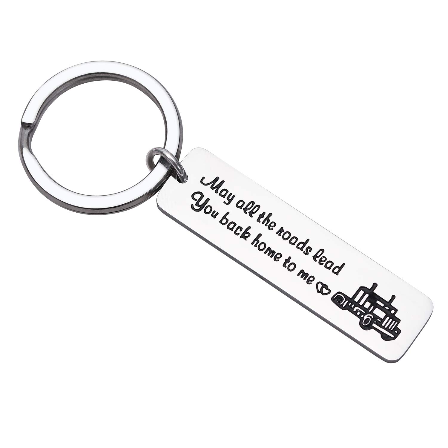 Ldurian Drive Safe Keychain, I Love You Keychain, Gift for Brother Dad Mom Sister Uncle, Family Jewelry, Safe Driving Keyring