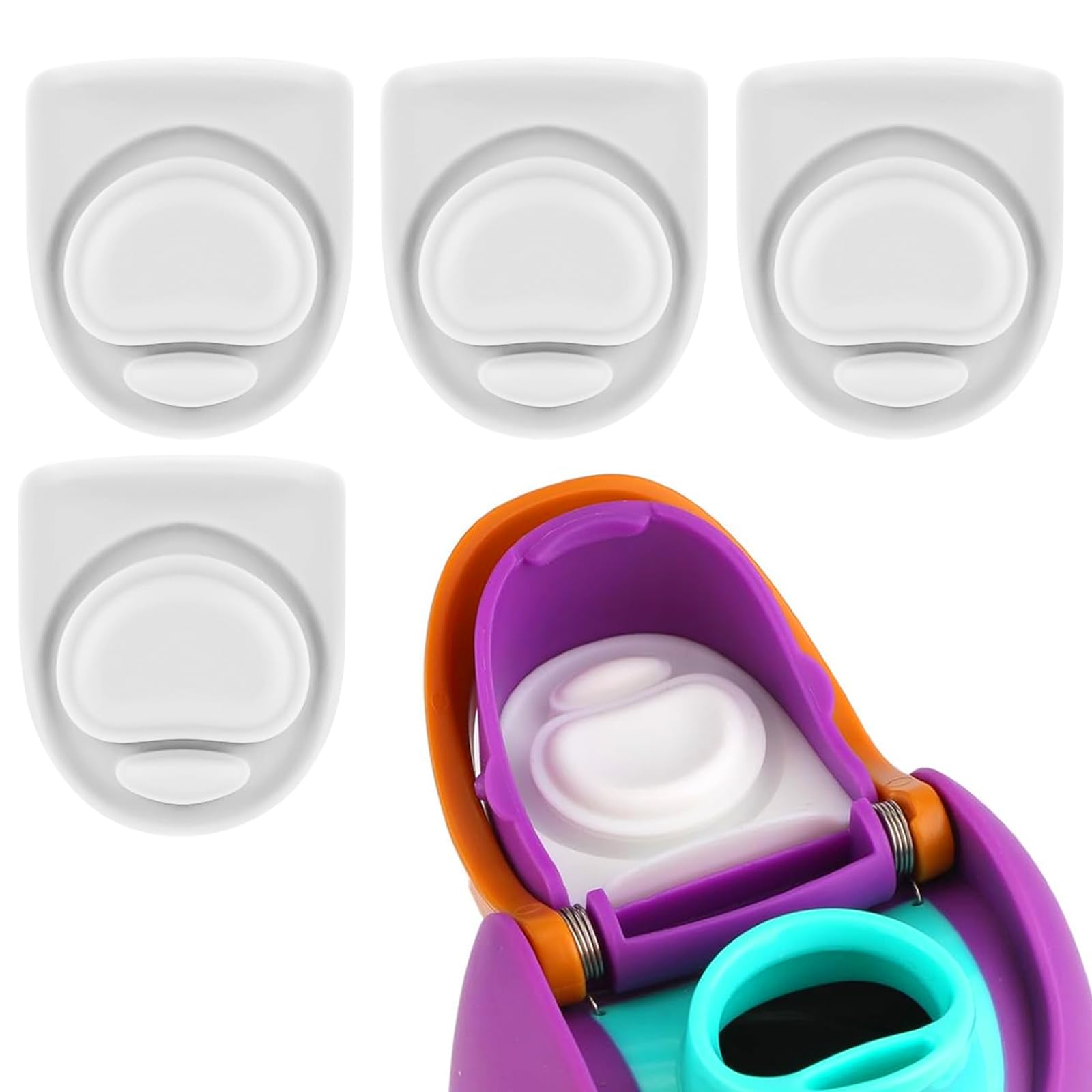 ZONBBEE 4pcs Replacement Stopper Seal Compatible with Owala FreeSip 24oz 32oz,Water Bottle Lid Insert Cap Rubber Seal Parts for Owala 16/19/24/32/40oz Spout Gasket Mouth piece Accessories BH4