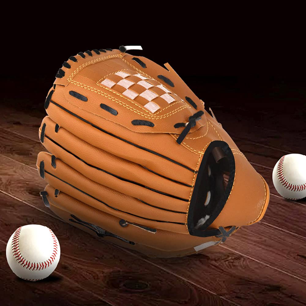 Guanti da baseball Softball in pelle PU, guanti da baseball, guanti da battaglia per allenamento da competizione, guanti da softball, durevoli, per bambini e adulti