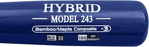 Miniatura 2 de BAMBOOBAT by Pinnacle Sports Equipment INC. - Béisbol híbrido de arce y bambú para adultos, agarre de goma, aprobado por BBCOR