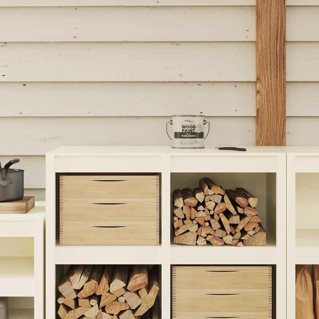 Vernice per legno bianco, 2,5 l, per esterni, resistente alle intemperie, per mobili da giardino, recinzioni e terrazze, ad asciugatura rapida, coprente