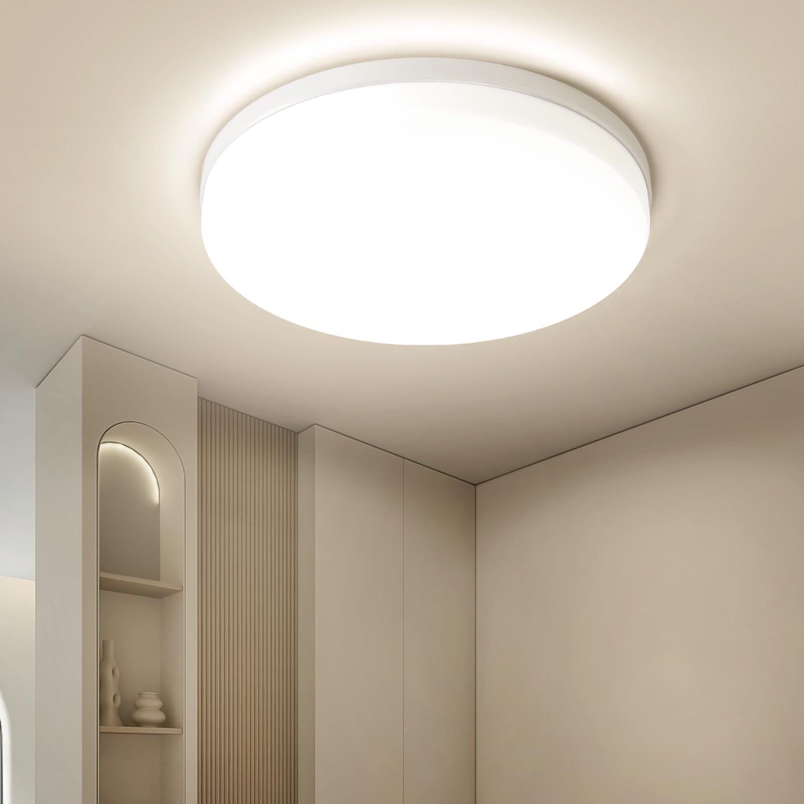 kuwork Round LED Ceiling Light 4000k, Fig. Reaccionario