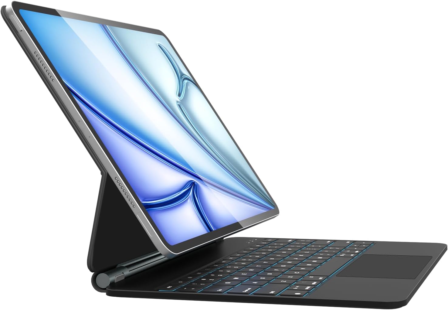 Keyboard Case for iPad Air 13 Inch (M3 2025/M2 2024),iPad Pro 12.9 inch (3/4/5/6th Gen)Magic-Style Magnetic Keyboard Case with 7 Color Backlight,Multi-Touch Trackpad,Floating Cantilever Stand