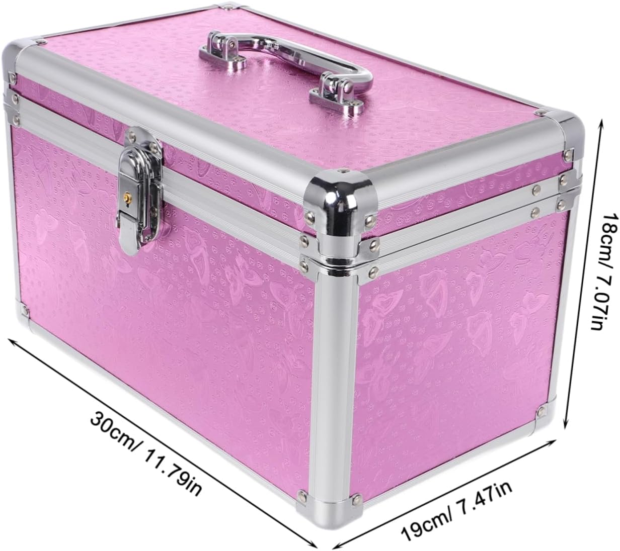 Ciieeo Storage Bin Lockable Trunk Case Aluminum Storage Box Portable Tool Case Cosmetic