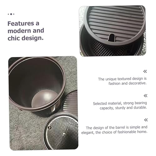 Miniatura 9 de Veemoon Cubo de basura para desagüe para oficina, papelera para escritorio de oficina, cubo de basura con filtro de té, papelera con tapa, cubo de