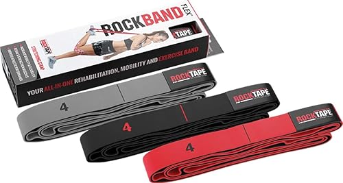 Miniatura 5 de RockTape RockBand Flex - Bandas de resistencia ultra duraderas con asas y bucles