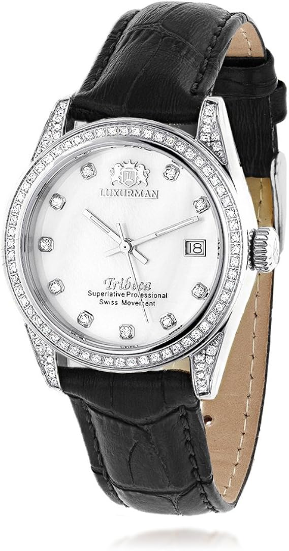 Luxurman Tribeca Real Diamond Watch 