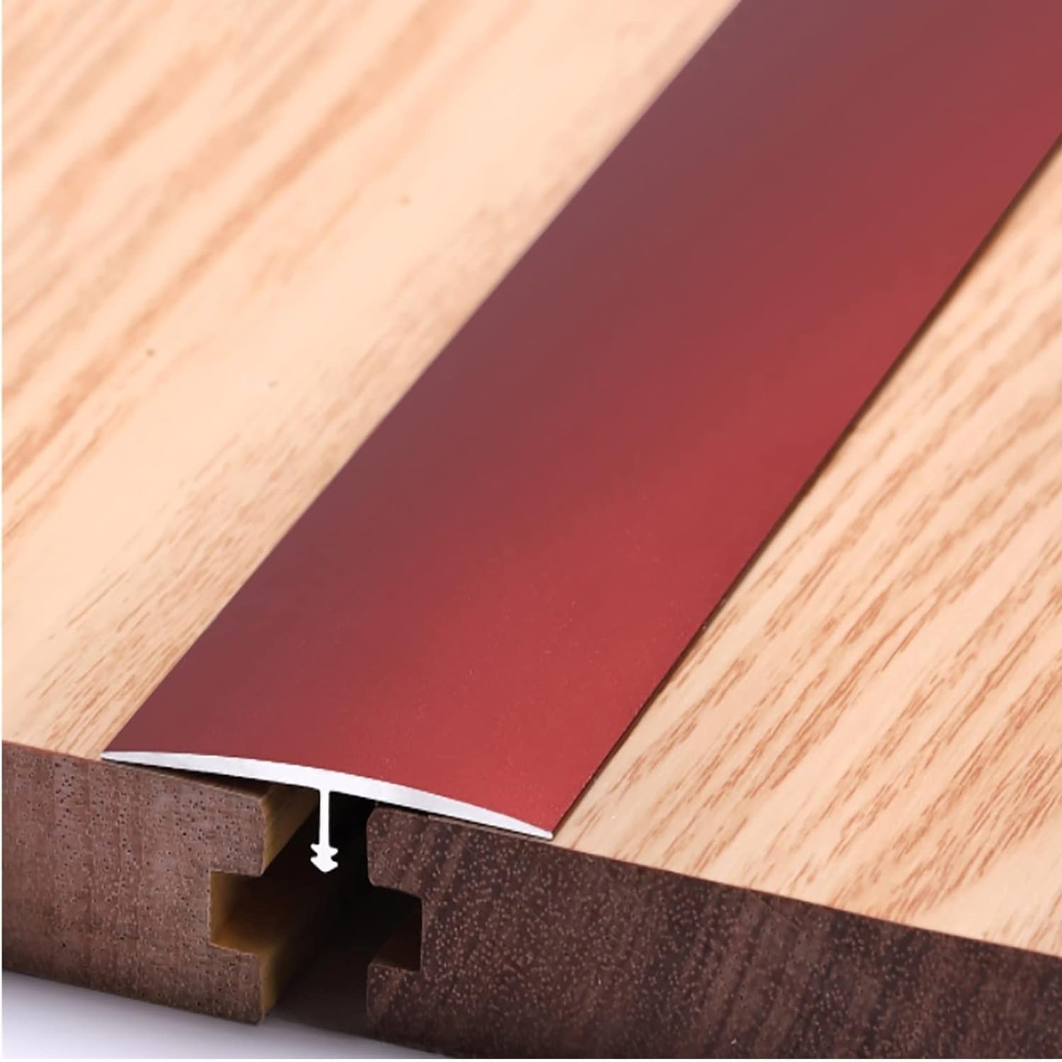 Tira de aluminio extra ancha de 100 cm, umbral de conexión para solución de tratamiento de suelos de alfombras y azulejos y elegante borde