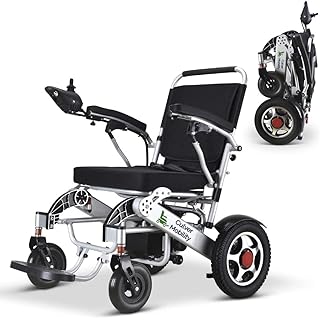 Culver Mobility Wildcat XL Electric Wheelchair for Adults, All Terrain Lightweight Foldable Wheelchairs,Power Motorized Electric Wheel Chair, Comfortable Remote Control Mobility Aid (Gray)