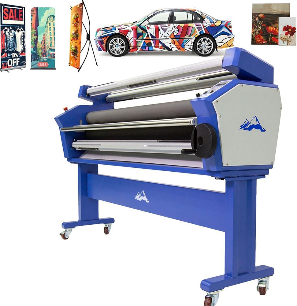 63in Wide Format Laminator Full-auto Wide Format Cold Laminator Machine Roll to Roll Large Format Laminator with Heat Assisted Laminating Machine (Without Trimmer)
