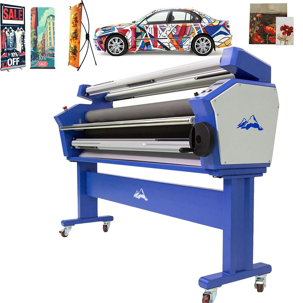 63in Wide Format Laminator Full-auto Wide Format Cold Laminator Machine Roll to Roll Large Format Laminator with Heat Assisted Laminating Machine (Without Trimmer)