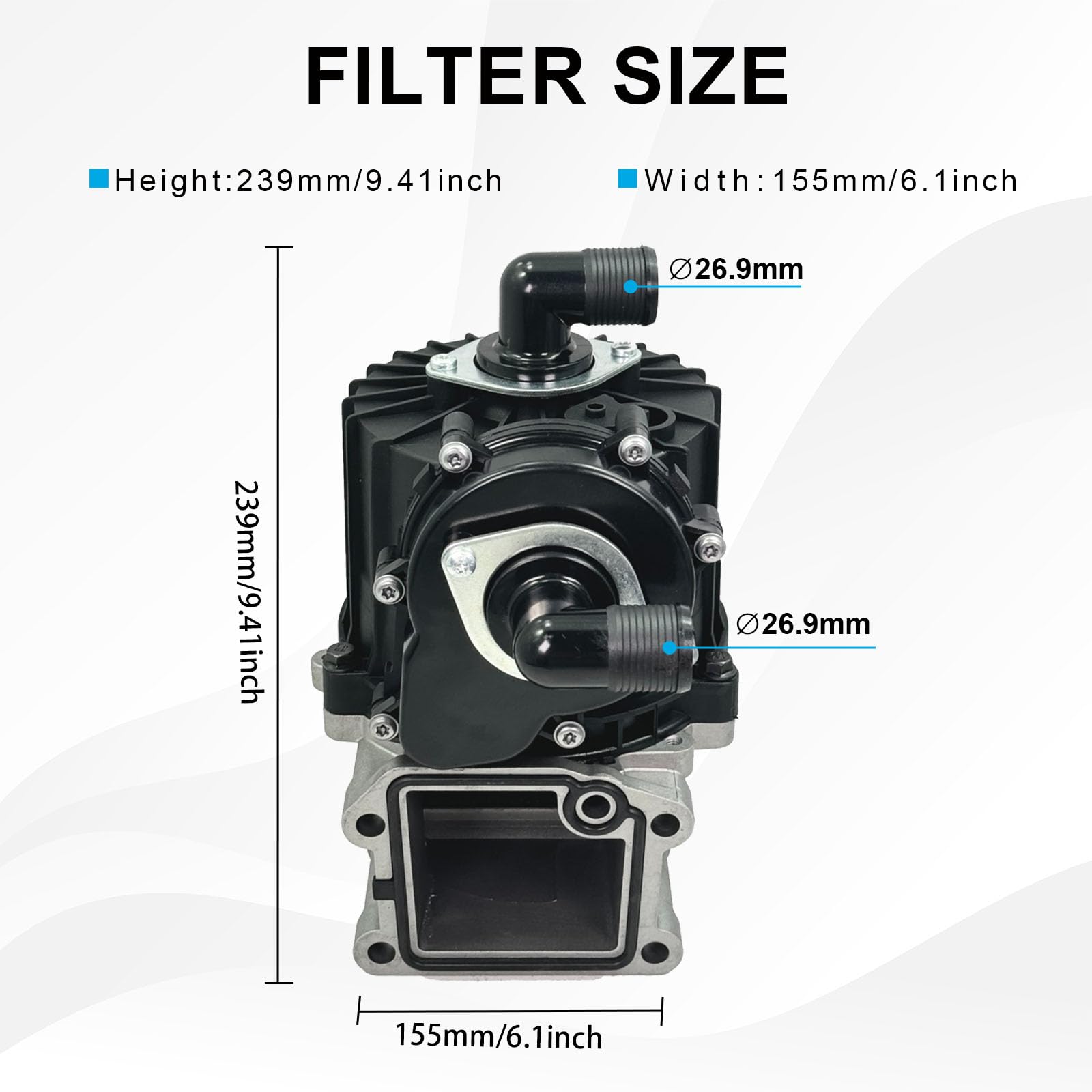 OA機器 CRG-418BLKVP Ming Link 21122541 Crankcase Ventilation Oil Separator with