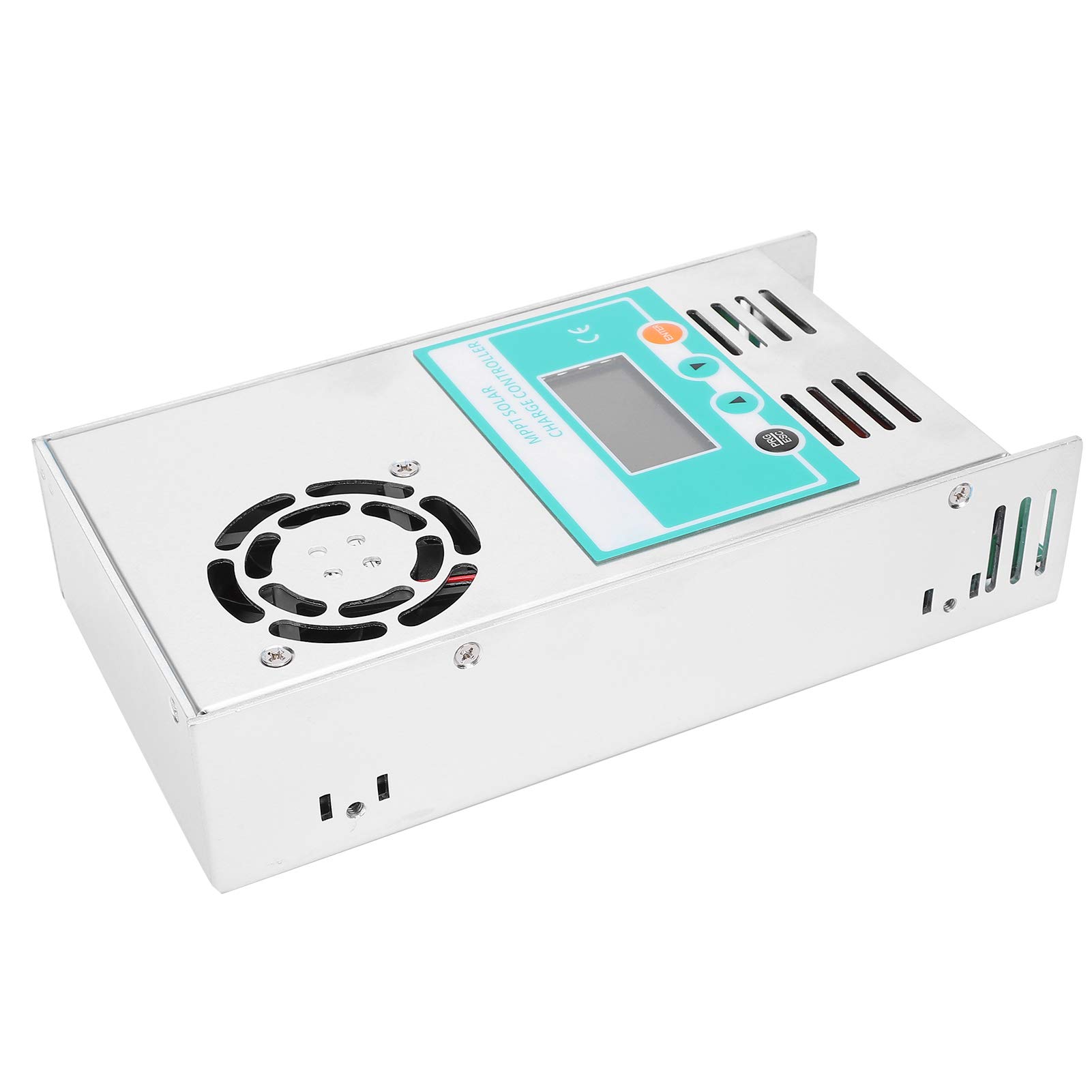 Acouto Regolatore di Carica Solare MPPT 60A, 12V 24V 36V 48V Auto, Display LCD Retroilluminato con Ventola Intelligente per Carica Batteria Pannello Solare (MPPT-60A)