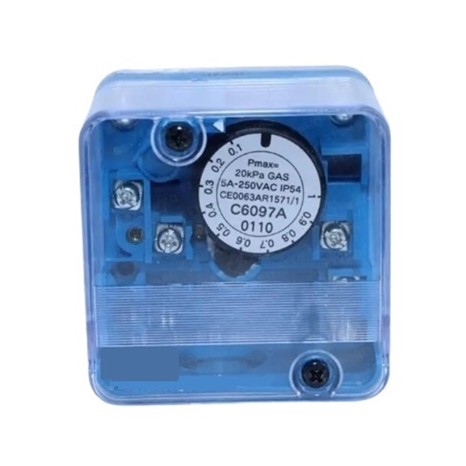 Presostato C6097A0310 y serie C6097A para control de presión de gas y aire en quemadores