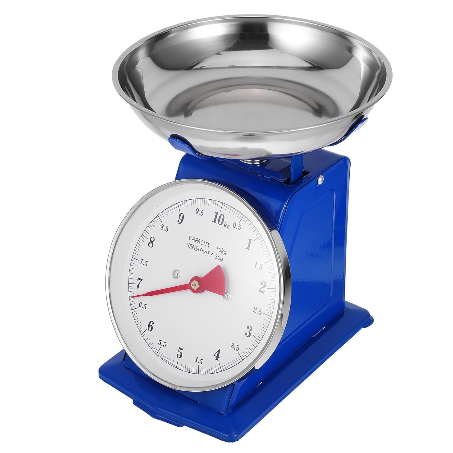 Vintage Mechanical Kitchen Scale with Stainless Steel Detachable Bowl Multifunctional Analog Cooking Scale for Baking Meal Prep and Decorative Kitchen Use