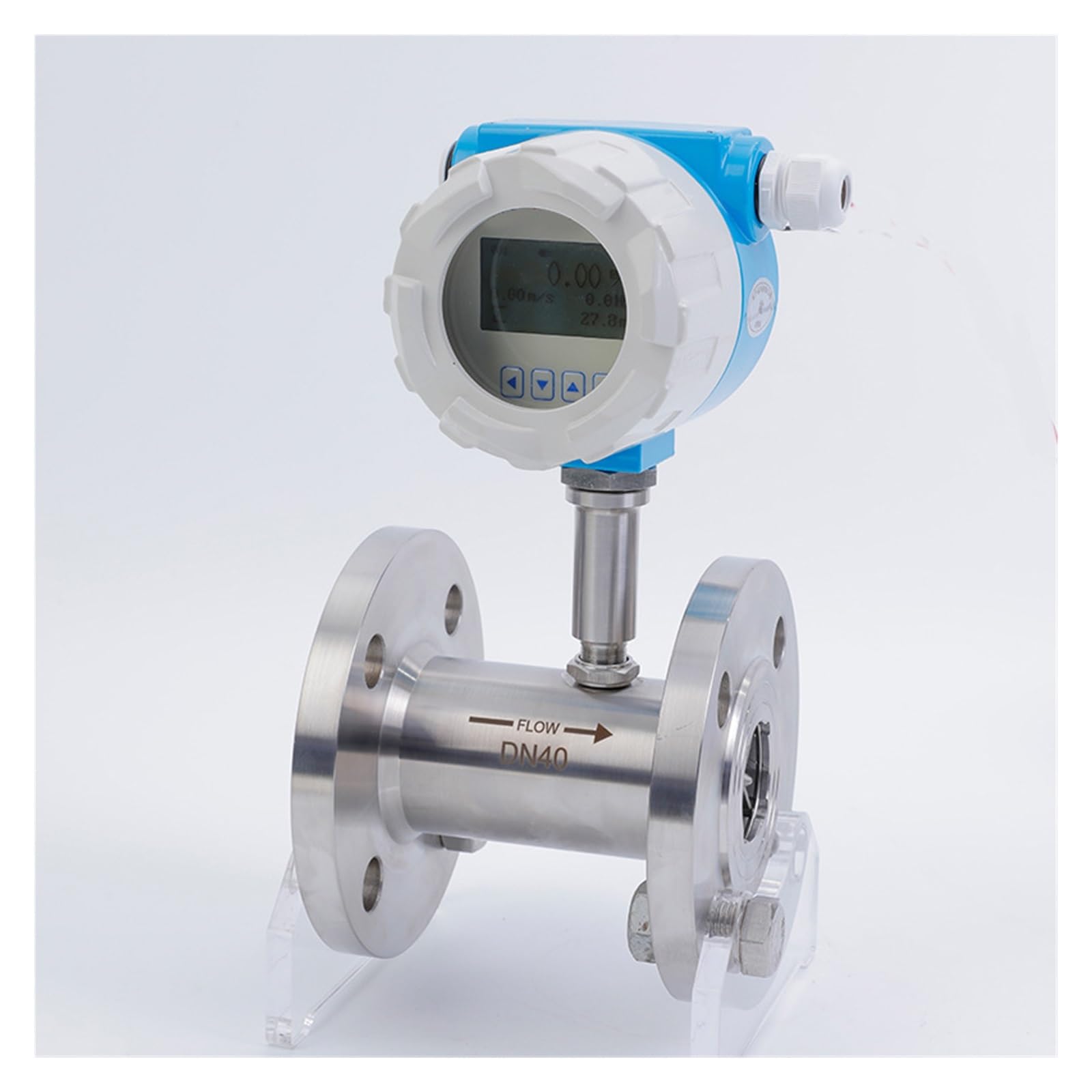 Medidor De Flujo Integrado Inteligente Tipo Tubería 0,5 Clase Precisión 4-20mA Salida Sensor Acero Inoxidable Industrial(DN80mm)