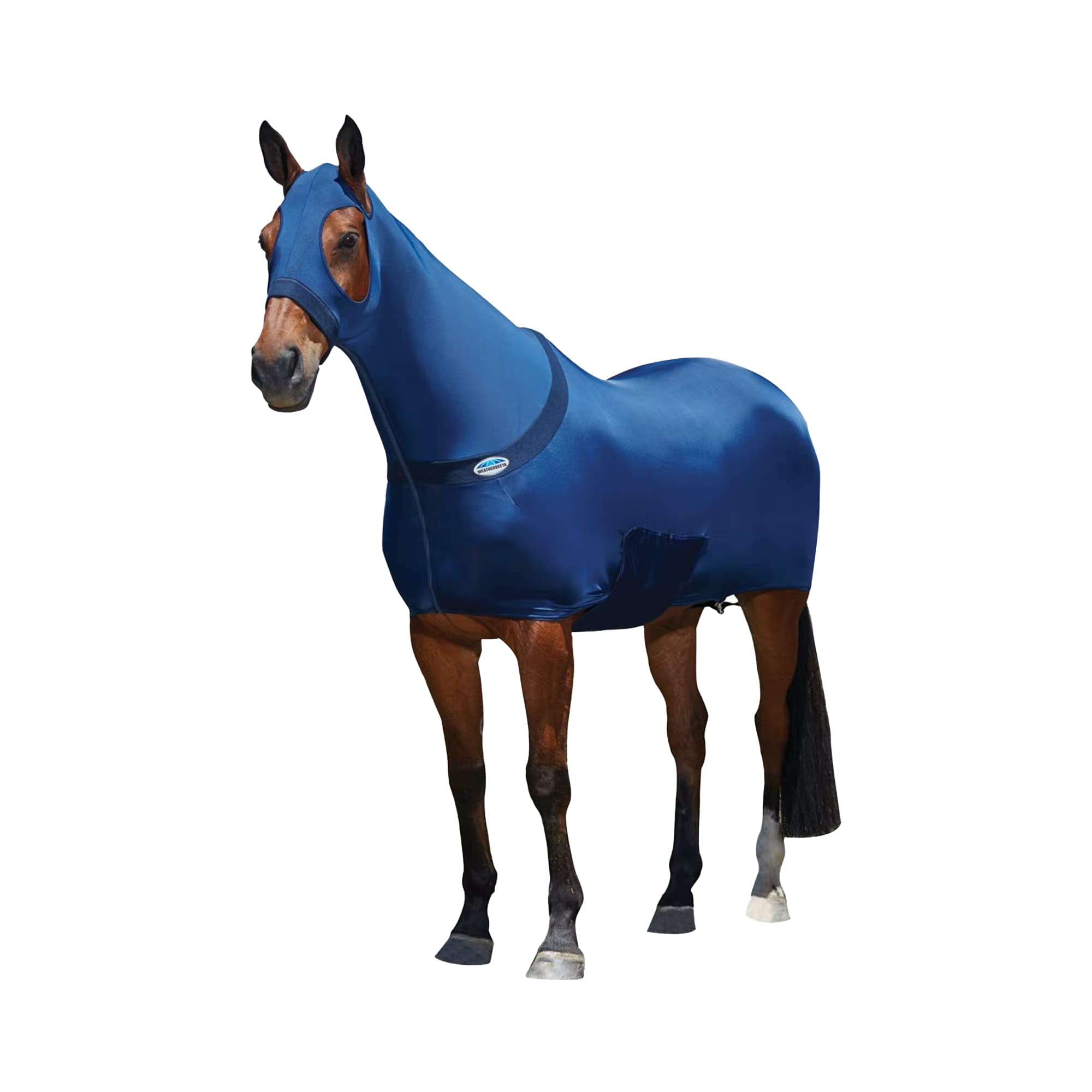 Hy Flex Wrap Neck Lycra Horse Rug (Cob) (Navy)