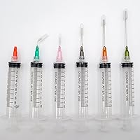 Vista 9 de Jeringa aplicadora de pegamento con punta de aguja roma y tapa, para líquido, pegamento, tinta, perfume, fabricación de brillo labial