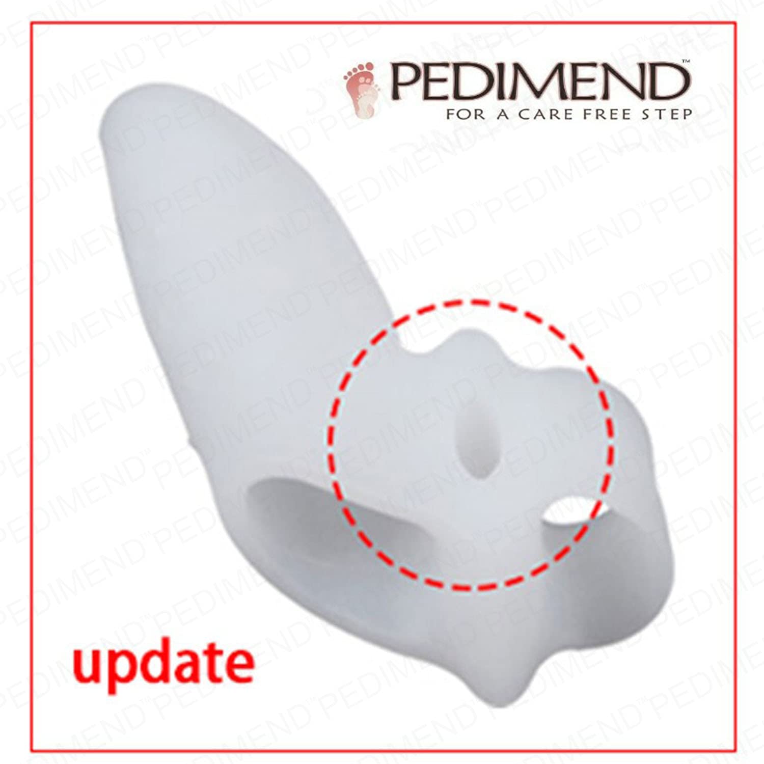 4 x Pedimend Gel-Zehenkeile für Ballenzehe, Zehenspreizer aus Silikon, für große Zehen, Hallux Valgus Korrektur-Pad, Schmerzlinderung