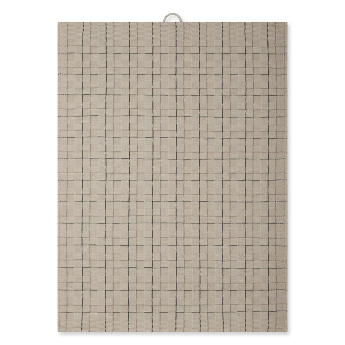 Ross Premium 4er Set Geschirrtücher aus Zwirn Halbleinen – 50x70cm, Saugstark & Schnelltrocknend, Treppen Karofond & Nadelstreifen Design, 50% Baumwolle 50% Leinen – Stilvoll (Cappuccino)