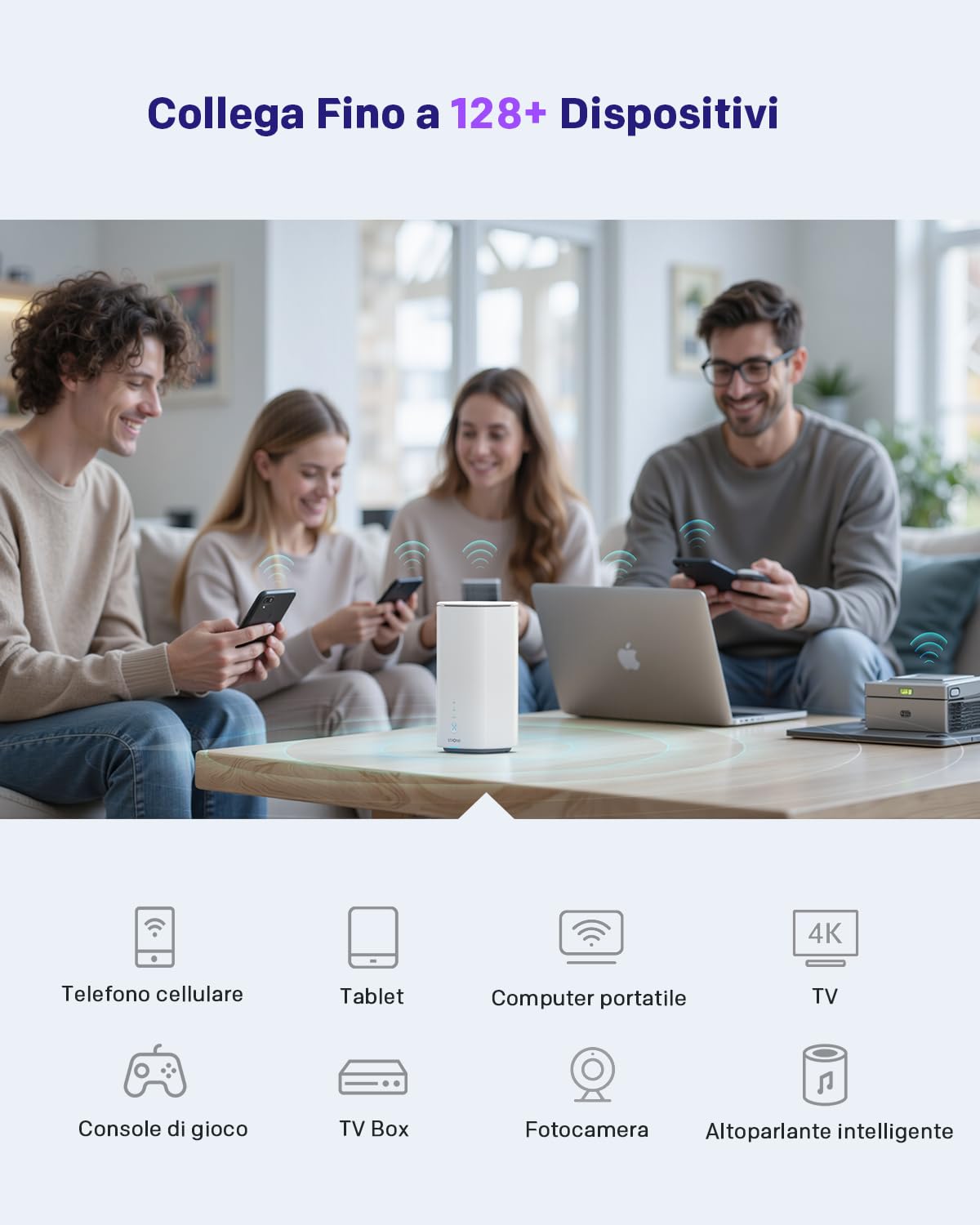 STRONG Router 5G con SIM – WiFi 6 AX3000 CPE – Velocità fino a 3.2 Gbps – 2.5GE WAN/LAN & 1GE LAN – RJ11 VoIP/VoNR – Compatibile Mesh – Chipset Qualcomm (5GROUTERAX3000)